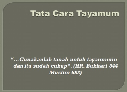 tata cara tayamum