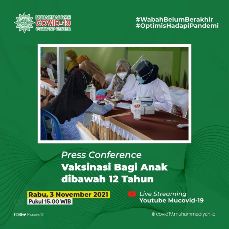 Muhammadiyah Himbau Sukseskan Vaksinasi Anak Dibawah 12 Tahun