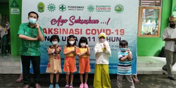 Vaksinasi Covid-19 Anak usia 6 Tahun di TK ABA Mardi Putra Kab. Bantul