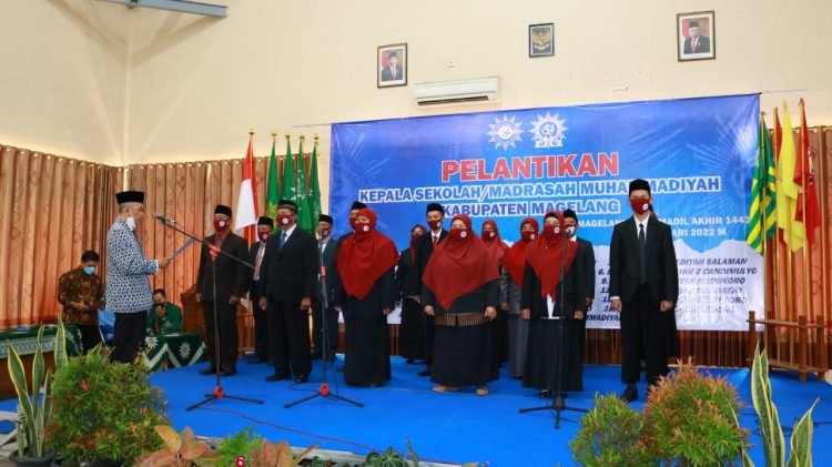 Lantik 20 Kepala Sekolah, Wakil Ketua PWM Tegaskan Mengenai Empat Komitmen