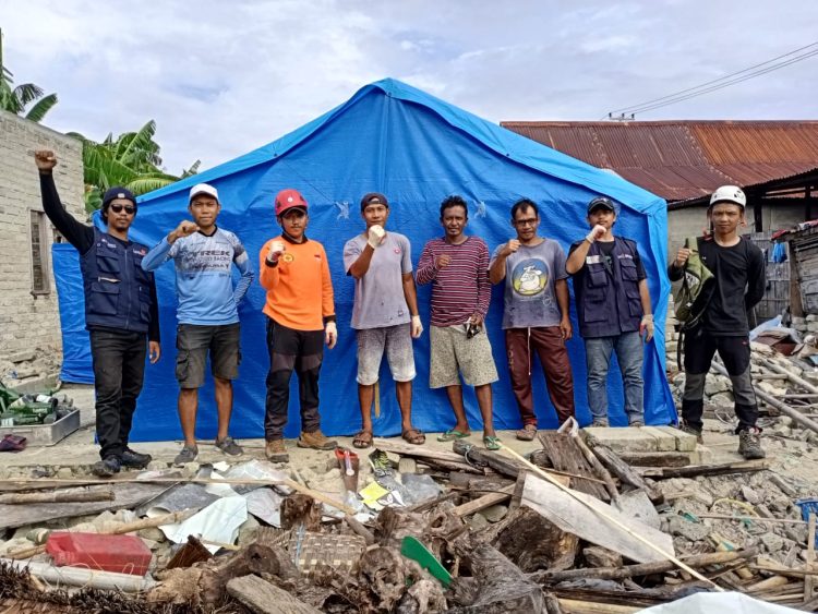 Lazismu Bangun Hunian Darurat Korban Gempa Selayar