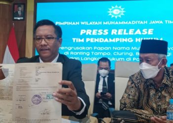 Press Release Muhammadiyah Jawa Timur: Meminta Pelaku Perusakan Plang, Untuk Memasang Kembali