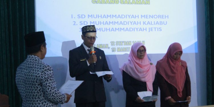 Tiga Kepala Sekolah Dasar Muhammadiyah Dilantik, Jumari Sampaikan Empat Prinsip Yang Harus Dimiliki