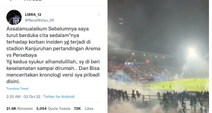 Tragedi Supporter Arema Kanjuruhan: Ini Kesaksian Korban Selamat
