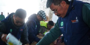Lazismu Tinjau Bantuan Bagi Palestina di Al Khair Warehouse, Mesir