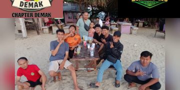 Syawalan Touring Perdana BikersMu Chapter Demak Jateng