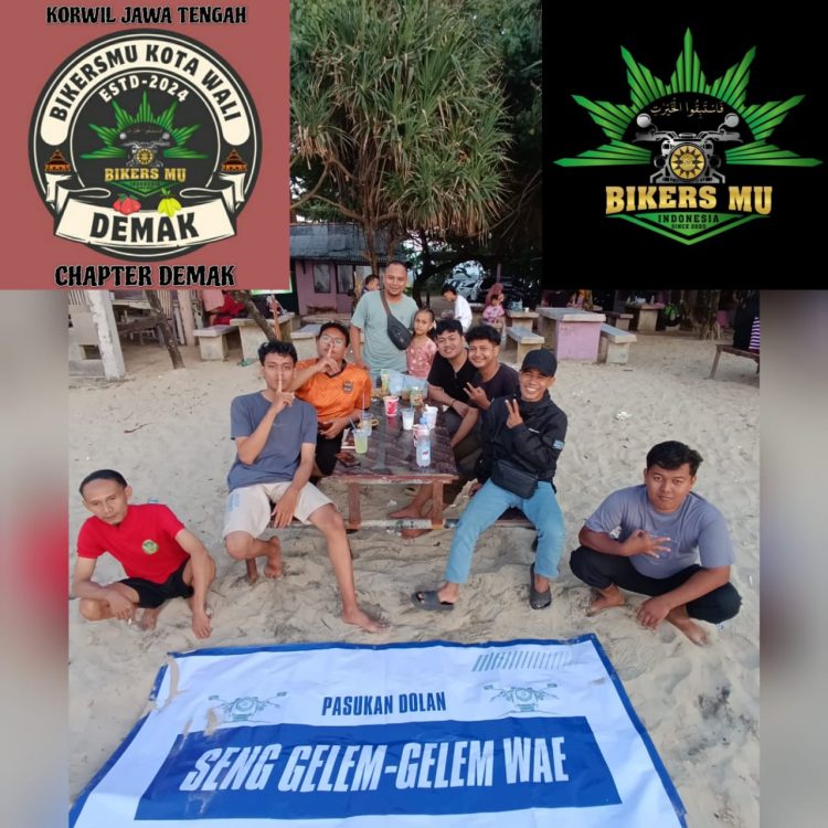 Syawalan Touring Perdana BikersMu Chapter Demak Jateng