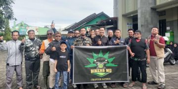 BikersMu Chapter Kendal Gelar Turing Perdana Bertajuk “Ngaji Sosial” ke Kalikesek Limbangan