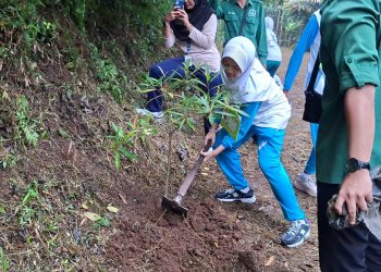 Fortasi SMA Mutual ajak siswa baru bersih-bersih Kota dan lakukan penghijauan di gunung Tidar Magelang