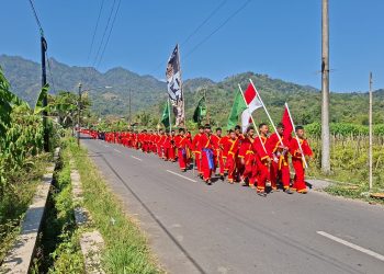 Tapak Suci L-K-S-A Se-Kabupaten Magelang latihan fisik dan mental dengan Long March