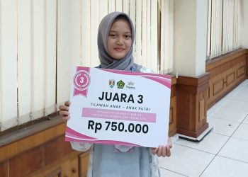 Konsisten Berlatih, Rayhan Nisa Raih Juara MTQ Wakili SMP Mutual