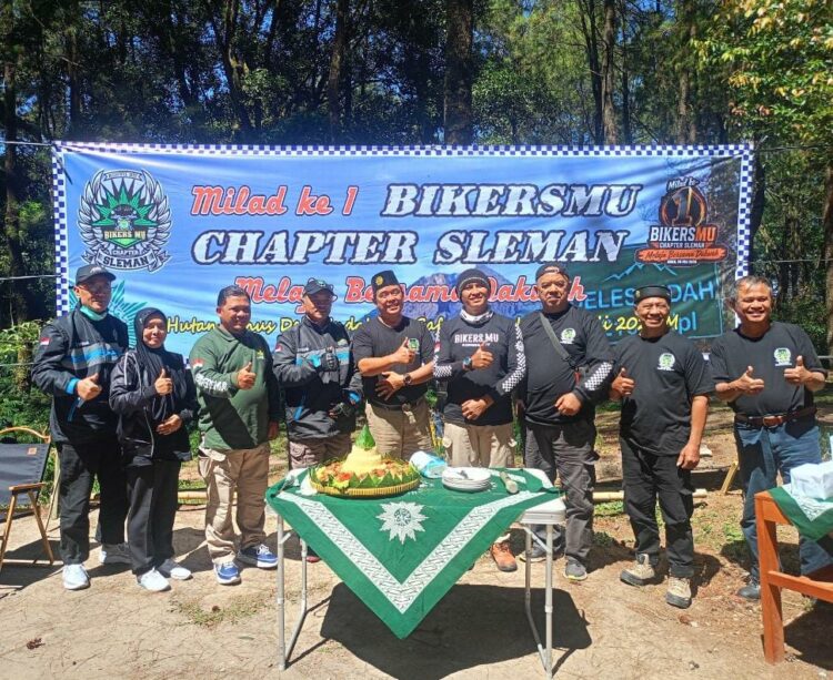 Milad Ke-1 BikersMu Chapter Sleman, Touring Dakwah Tebar Manfaat hingga Klaten